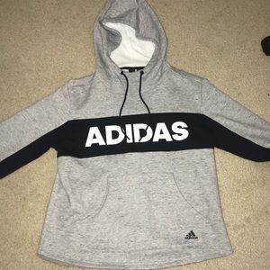 Addidas Grey Hoodie with Fleece Lining